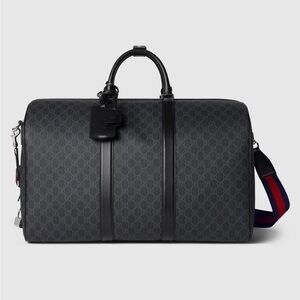 Gucci Black and Gray Duffel Bag